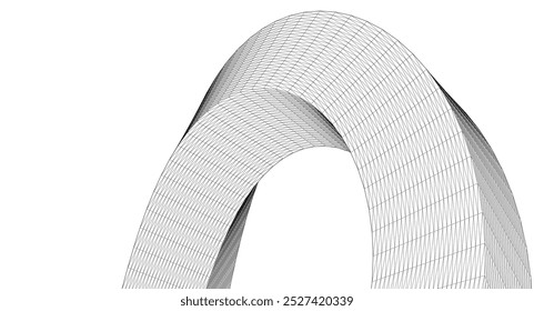 abstrakte Spiralform 3D-Illustration