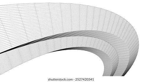 abstract spiral shape 3d illustration