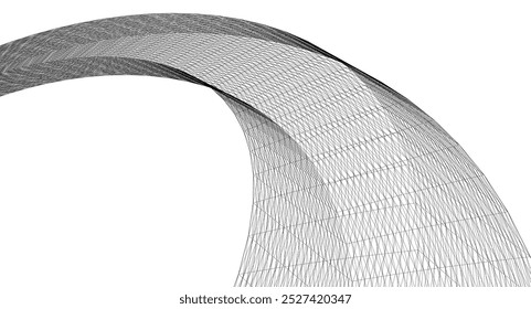 abstract spiral shape 3d illustration