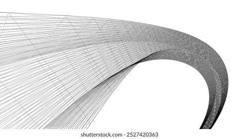 Forma espiral abstracta 3D ilustración