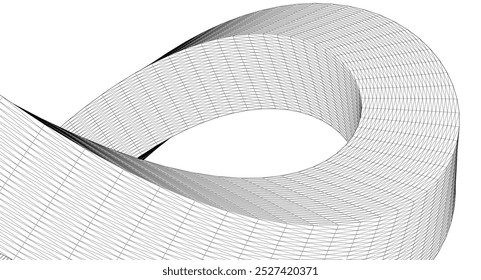 abstract spiral shape 3d illustration