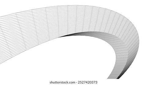 abstract spiral shape 3d illustration