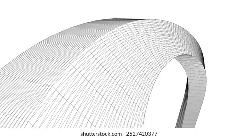 abstract spiral shape 3d illustration