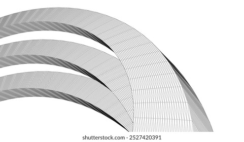 Forma espiral abstracta 3D ilustración