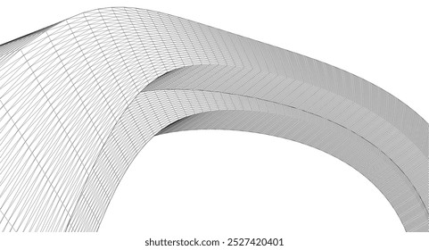 abstrakte Spiralform 3D-Illustration
