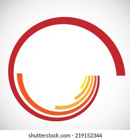 Abstract spiral shape with lines. Logo design. Modern icon. Info graphic element. Vector design. 