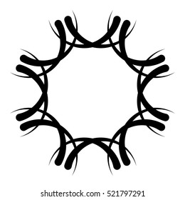 Abstract spiral shape. Swirl element with radial lines. Abstract art illustration