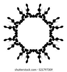 Abstract spiral shape. Swirl element with radial lines. Abstract art illustration