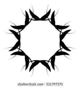 Abstract spiral shape. Swirl element with radial lines. Abstract art illustration