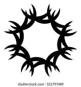 Abstract spiral shape. Swirl element with radial lines. Abstract art illustration