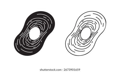 Abstract spiral shape with transparent background