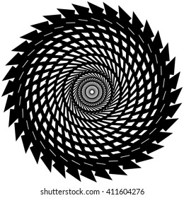 Abstract spiral shape, spiral, vortex element, geometric motif