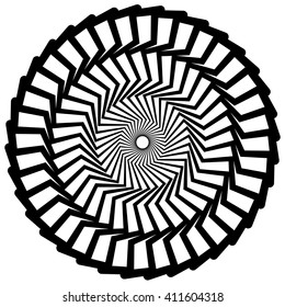 Abstract spiral shape, spiral, vortex element, geometric motif