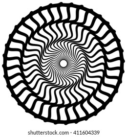 Abstract spiral shape, spiral, vortex element, geometric motif