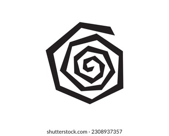 abstract spiral shape, vortex icon