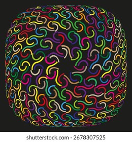 Abstract spiral shapes. Dynamic colorful pattern. Creative vector illustration. Psychedelic art concept. EPS 10.