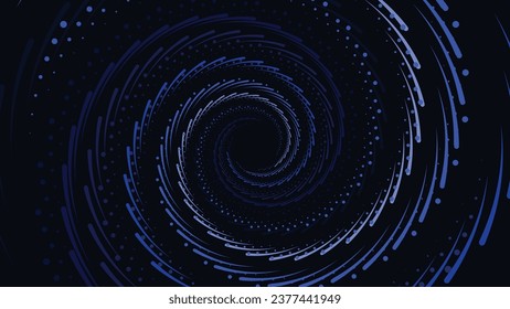 Abstract spiral simple mandala background. This minimalist spiral background can be used as a banner or website background. This dark blue color spinning flower is perfect for festival content create.