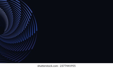 Abstract spiral simple mandala background. This minimalist spiral background can be used as a banner or website background. This dark blue color spinning flower is perfect for festival content create.