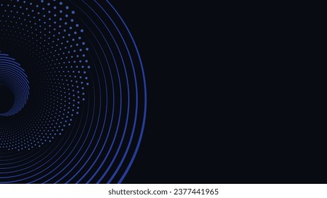 Abstract spiral simple mandala background. This minimalist spiral background can be used as a banner or website background. This dark blue color spinning flower is perfect for festival content create.