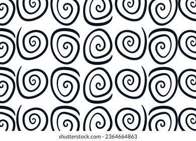 Abstract spiral sketch background pattern. Doodle pen scribble wallpaper. Hand drawn line texture black and white vector drawing illustration