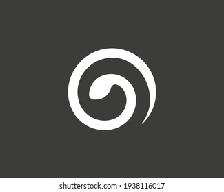 Abstract spiral, snake silhouette logo design in minimal style. Universal serpentarium, reptile vector logotype, emblem or symbol.