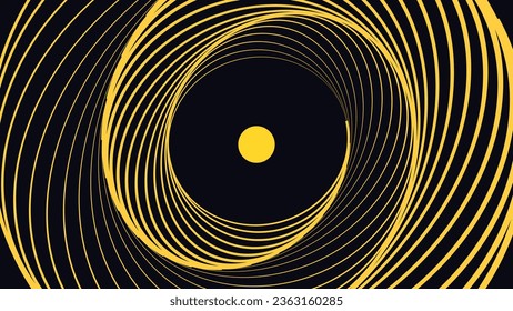 Abstract spiral spinning ball background in line style. This creative spinning ball can be used as a logo or banner.