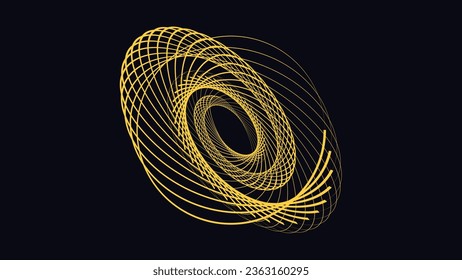 Abstract spiral spinning ball background in line style. This creative spinning ball can be used as a logo or banner.