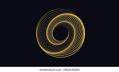Abstract spiral spinning ball background in line style. This creative spinning ball can be used as a logo or banner.