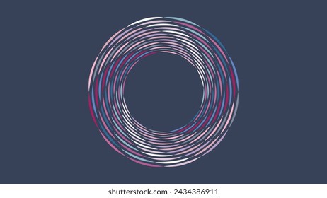 Abstract spiral spinning dotted vortex style data cycle light blue cool color background.