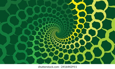 Resumen de la espiral girando línea simple estilo ondulado vórtice verde oscuro fondo de datos grandes para tu proyecto creativo.