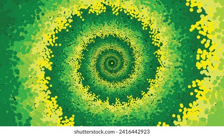 Abstract spiral spinning simple line wavy style dark green vortex big data background for your creative project.