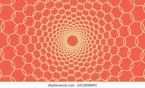 Resumen del color de fondo retro del estilo de vórtice giratorio espiral redondeado.