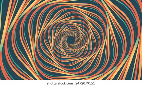 Abstractas espiral girando el estilo del vórtice punteado fondo de big data.