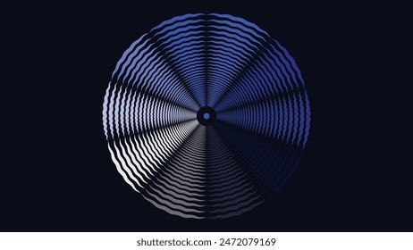 Abstract spiral spinning vortex style dotted big data background.