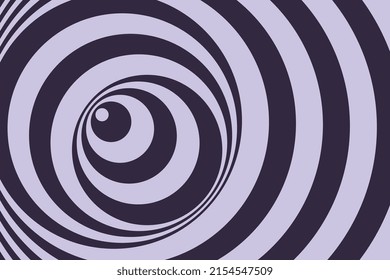 Abstract spiral stripes dark purple optical illusion background