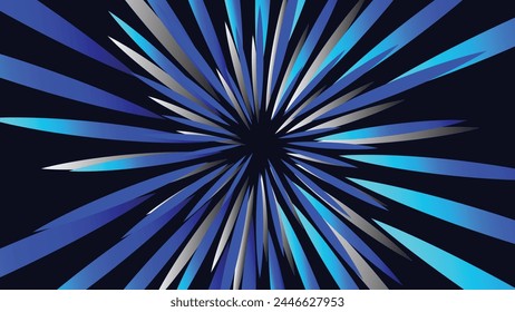 Abstrakte Spirale Sonnenstrahl Vortex Stil dunkelblau Hintergrund.