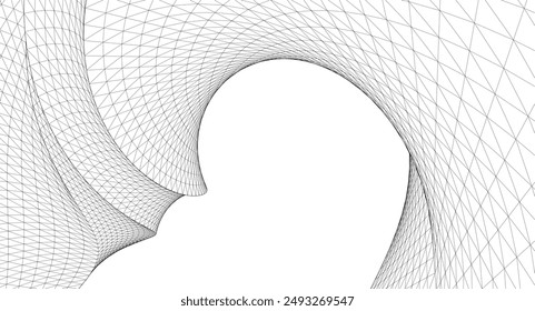 abstract spiral surface 3d illustration