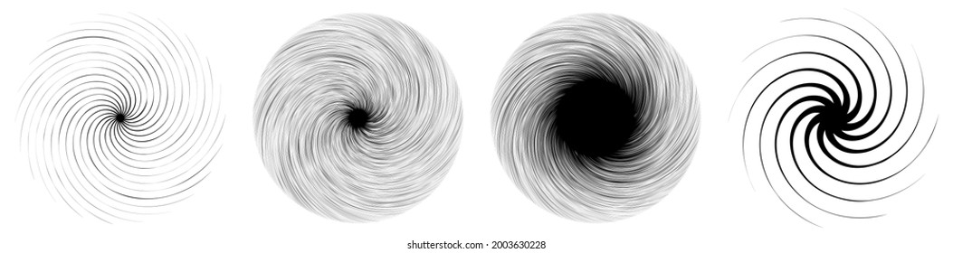 Abstract spiral, swirl, twirl design element. Curlicue, rotating shape. Volute, vortex, helix element