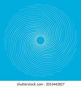Abstract spiral, swirl, twirl design element. Curlicue, rotating shape. Volute, vortex, helix element