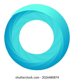 Abstract spiral, swirl, twirl design element. Curlicue, rotating shape. Volute, vortex, helix element