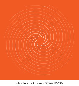 Abstract spiral, swirl, twirl design element. Curlicue, rotating shape. Volute, vortex, helix element