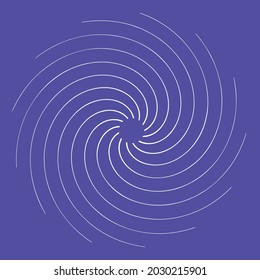 Abstract spiral, swirl, twirl design element. Curlicue, rotating shape. Volute, vortex, helix element