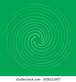 Abstract spiral, swirl, twirl design element. Curlicue, rotating shape. Volute, vortex, helix element