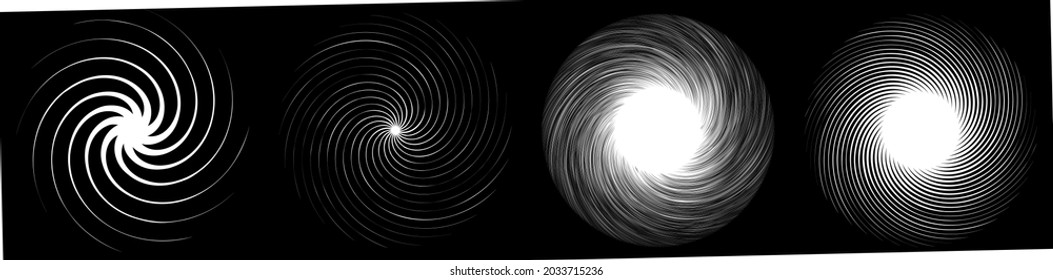 Abstract spiral, swirl, twirl design element. Curlicue, rotating shape. Volute, vortex, helix element