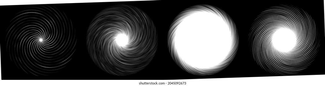Abstract spiral, swirl, twirl design element. Curlicue, rotating shape. Volute, vortex, helix element