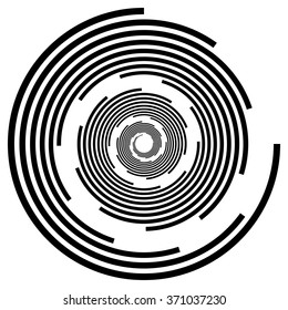 Abstract spiral, swirl, twirl element. Editable vector graphic.