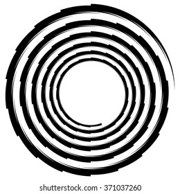 Abstract spiral, swirl, twirl element. Editable vector graphic.