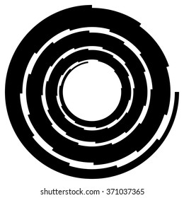 Abstract spiral, swirl, twirl element. Editable vector graphic.