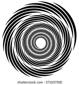Abstract spiral, swirl, twirl element. Editable vector graphic.
