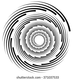 Abstract spiral, swirl, twirl element. Editable vector graphic.